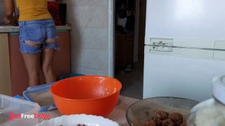 [GetFreeDays.com] Sexy mom in the kitchen, hairy pussy, big ass, big tits Adult Clip November 2022-4