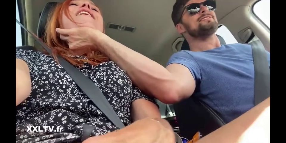 Sextoys Clemence Audiard masturbates in the car