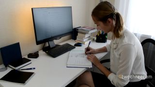 Romantic Boyfriend Surprised Schoolgirl While Doing Homework 1080p-0