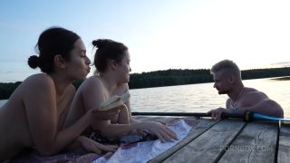 Anal Vids, Legal Porno - Eveline, Nicole Murkovski - Two Girls Took Their Clothes Off On The Lake. A Passing Surfer Had - Threesome-3