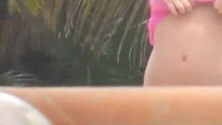 Topless girl covers her sweet juggs-8