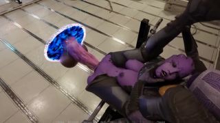 Double Penetration a huge cock came out of the portal and fucked a tight pussy of a draenei girl with sperm fertilizati-3