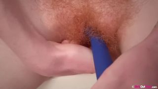 Hairy Pale Redhead Bertie Takes A Shower Then Masturbates With Sex Toys-4