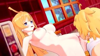 Pussy Licking Escoffier gets hot Creampie in the Kitchen - Genshin Impact-1