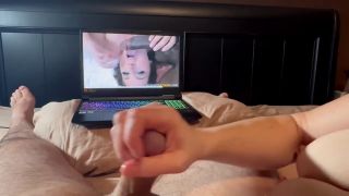 Point Of View Humiliating husbands white cock, while watching BBC porn-1