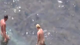 Voyeur stumbled on a beach blowjob-0