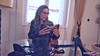 GERMAN_SC0UT - Tiny Glasses College Girl Frederica Pick Up And Fuck For Cash - Hairy-2