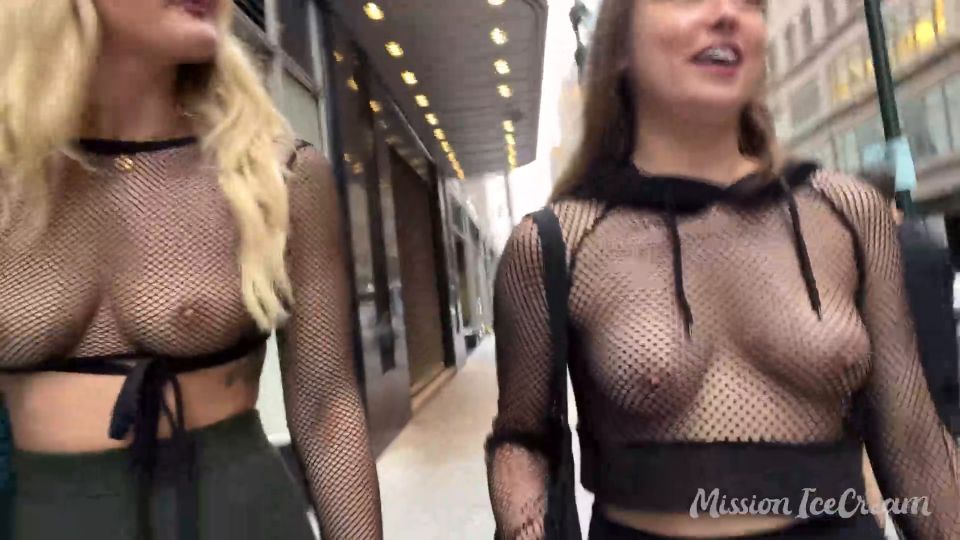 MissionIceCream 2023-2024 walking the streets with SavvySuxx(Public Boobs Groped)