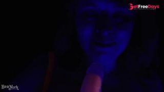 [GetFreeDays.com] Halloween Themed Black Light Neo Elite Glow in the Dark Dildo Unboxing and Test Ride Porn Clip October 2022-7