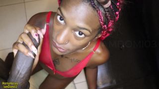 HornyHorsee Collection HornyHorsee - ROUND-ASS EBONY DRILLED ON THE COUCH-1
