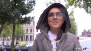 GERMAN_SC0UT - Tiny Natural Nerd Girl Pickup And Rough Fuck At Street Casting - Outdoor-1