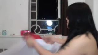 Webcam - shaking her enormous 34M - cups part 26. - Big boobs-7