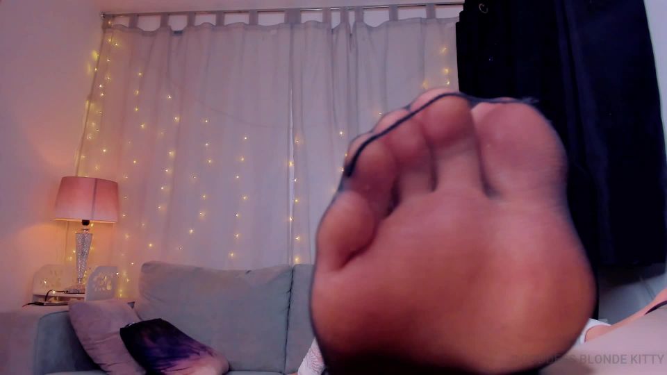 Goddess Blonde Kitty - Nylon Foot Fetish