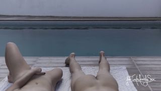 Flashing and Cumming for a Stranger in a Nude Resort my Cuckold Husband didnt.-9