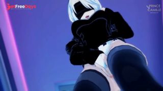 YORHA 2B MASTURBATING UNTIL INCREDIBLE ORGASM - NIER AUTOMATA-3