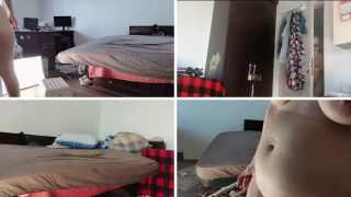 Hermina - Amateur wife dancing wildly in the naked house. Hot wife cuts off her clothes.-8