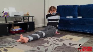 Cara Day - Tape Tied, Barefoot, Hogtied and Gagged Downl...-3