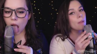 ASMR Honeygirl - Two girlfriends lick ears! One is shy, the other likes it  honeygirl ASMR Honeygirl -2