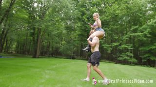 Brat Princess2 - Kat - Bratty Big Butt Blonde Shoulder Rides Loser - Femdom-3
