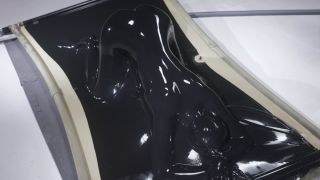 Needy Slut Tries Multiple Positions In Latex Vacbed-0