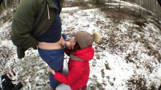 ADOLFxNIKA - Bitch Asks for Cum in his Mouth right in the Forest and can no Longer Wait , cute amateur on amateur porn -9