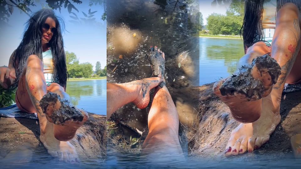 Mistress Raven FD - WORSHIP MY RIVER FEET - Goddess feet