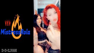 Shemale porn  mistressrola  Mistressrola Lesbian Femdom With Diva Arab Shemale-1