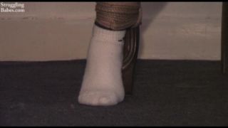 Submissed e035 Chairtied elbows strapped cleavegagged-5