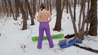 [GetFreeDays.com] Snowboard Girl Undress in the Woods hardcore cosplay porn-0