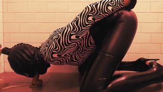 Leather Hooded Ring Gagged Deepthroat-0