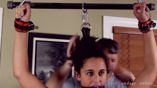 online video 48 Bondage Junkies – Abby vs. The Hanging Treat - hairtie - bdsm porn tongue fetish porn-2