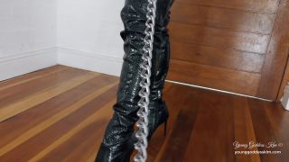 online xxx clip 45 Young Goddess Kim — Cum Boot bitch — Boot Domination - humiliation - cumshot latex fetish porn-3