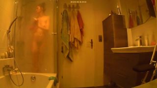 Beauty girl with hairy pussy taking a shower. hidden cam-5