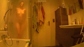 Beauty girl with hairy pussy taking a shower. hidden cam-8