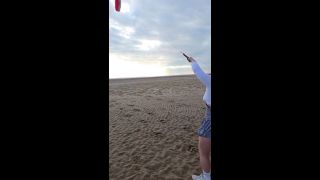 Bambi and Hubby - Curvy Wife Flies A Kite On A Beach And Accidentally Flashes Her Ass and Hairy Pussy, Public Upskirt-8