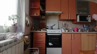 Hermina - Amateur wife prepares breakfast naked. Hairy milf pussy, big tits, big ass.-7