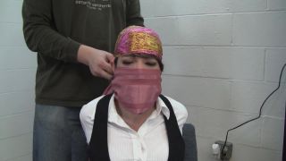 online adult clip 9 Silk scarf secretary gagged with her own product on fetish porn french bdsm-1