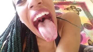 My big mouth and juicy fat tongue Black!-6