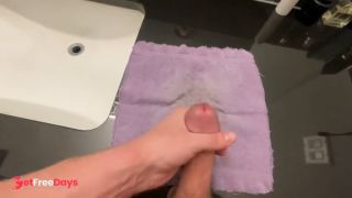 14 minute JERKOFF session in Bathroom-4