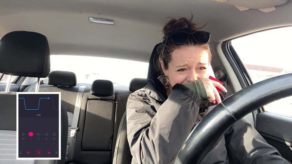 Nadia Foxx Lush Control in Tims Drive Thru + Mall and Cumming Hard!