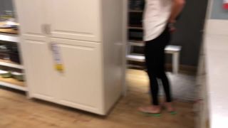 free adult video 2 IviRoses Exhibitionist Public Nudity – Risky IKEA anal dildo barefoot, femdom forced gay on public -1