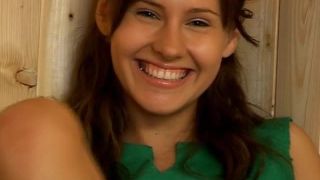 Amber masturbating in the sauna Hairy!-1