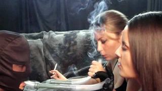 adult clip 13 body cast fetish SmokingDomination presents 2 hard smoking Mistresses blow smoke at slave, fetish on fetish porn-1
