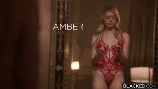 Reverse Cowgirl Cock Hungry Cutie Amber Moore gets a Double Bbc Creampie-1