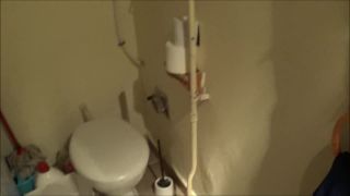 Crazy Blowjob In The Toilet During a House Party Full Of People-9