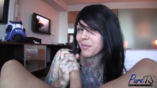 online clip 30 pantyhose femdom Britney Boykins - Tattooed beauty Britney Boykins strokes a big cock [HD 720p], fetish on femdom porn-6
