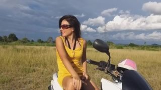 Dream4AngelChecking Bike,but fixing myself ：) # Butt Plug & Glass Dick are my tools only-6