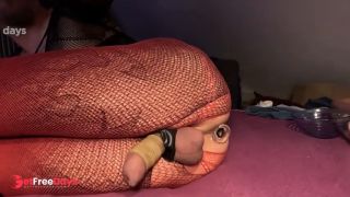 stretching my ass with glass dildo-3