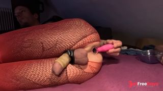 stretching my ass with glass dildo-6