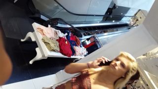 Candid voyeur incredible tight fit blonde showing cheeks shopping - 1 ...-3